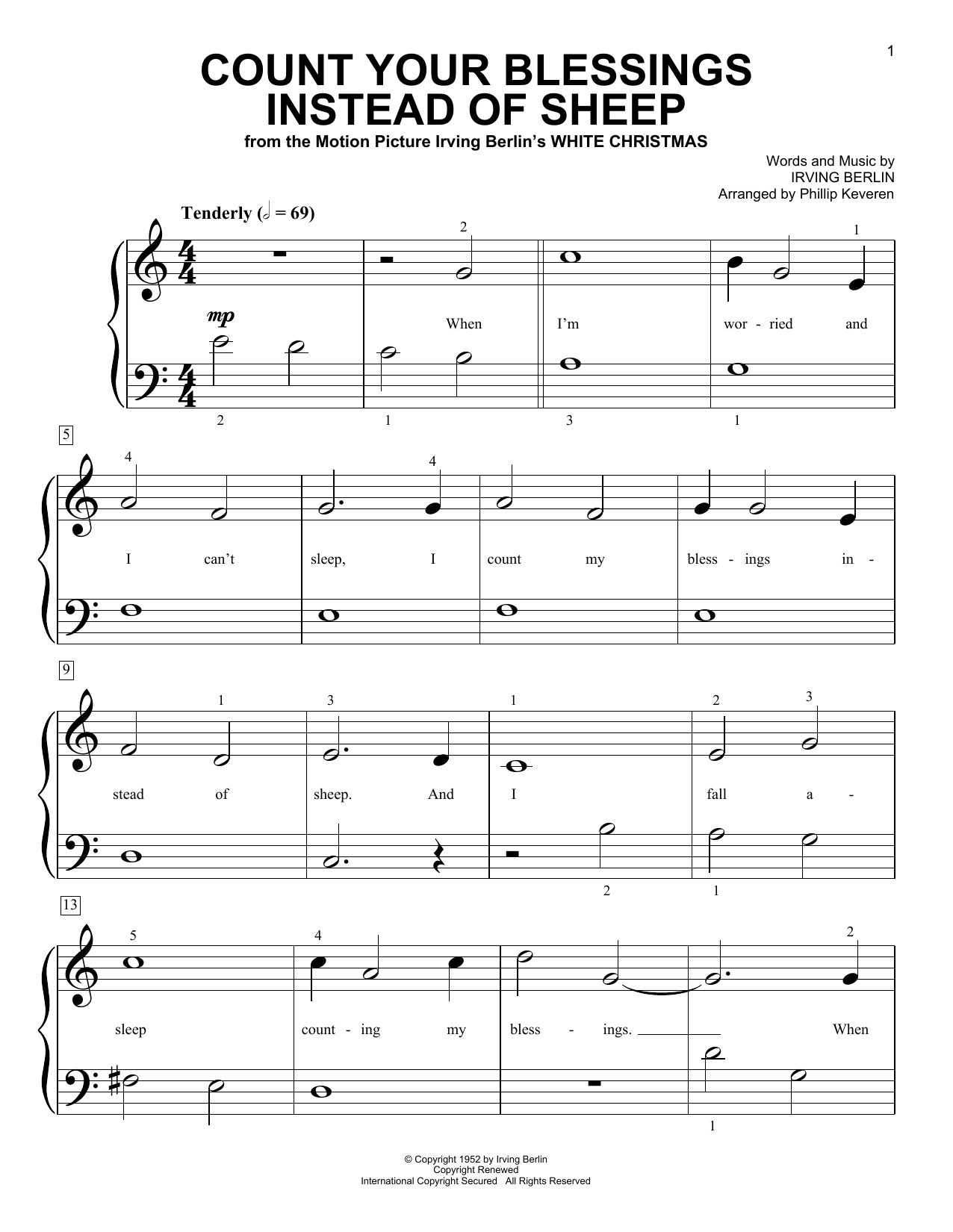 Produktbild zu: Count Your Blessings Instead Of Sheep (from White Christmas) (arr. Phillip Keveren)