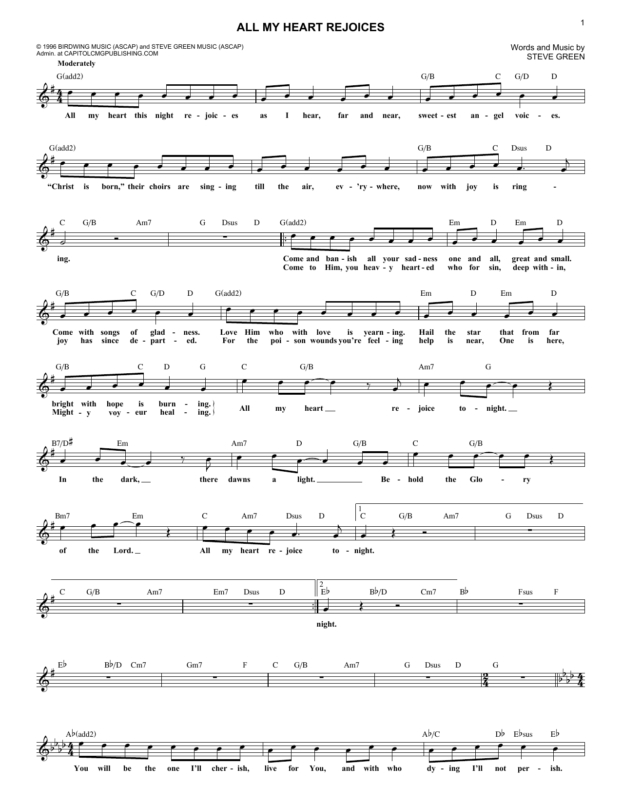 Produktgalerie: Seite 1 von 1 All My Heart Rejoices, Steve Green, Melodieinstrument