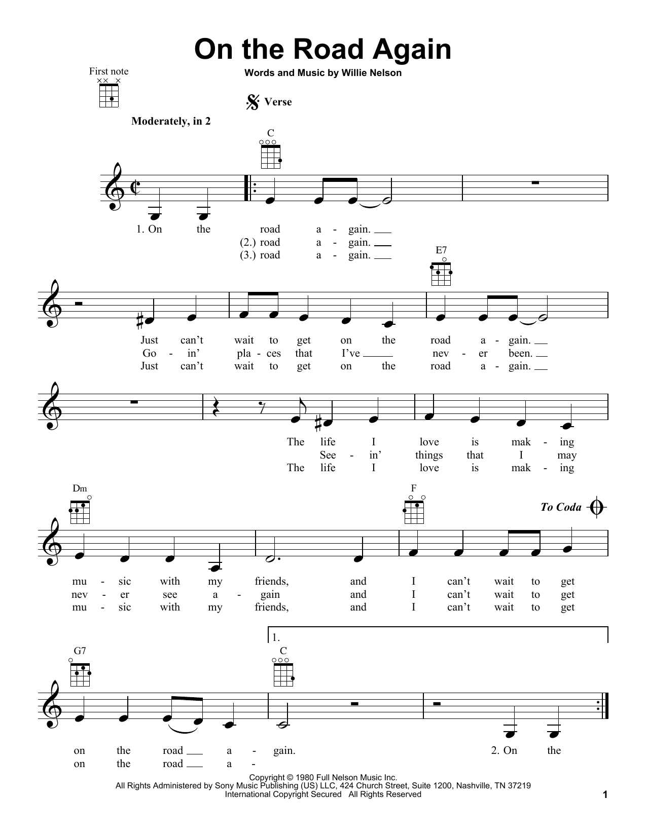 Product gallery: Page 1 of 1 On The Road Again, Willie Nelson