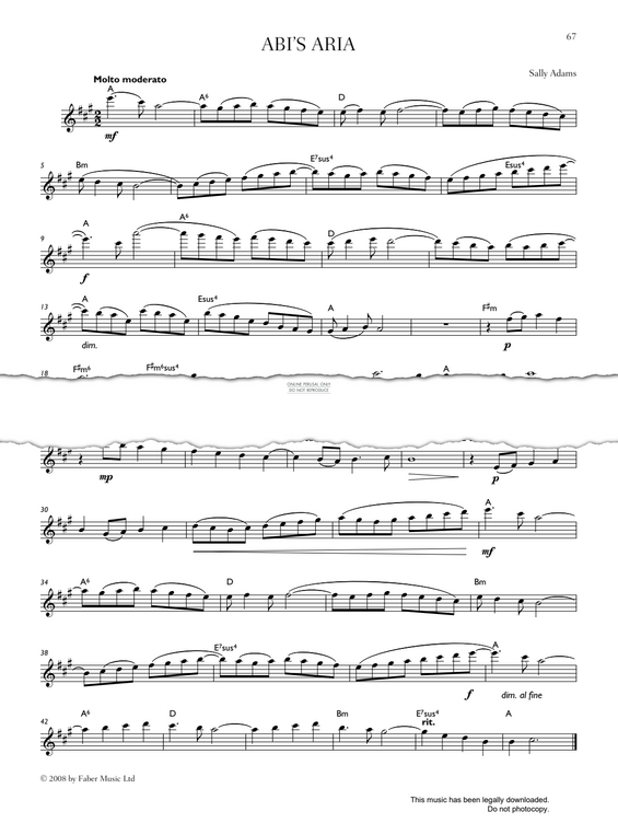 Product gallery: Page 1 of 1 Abi's Aria, Sally Adams