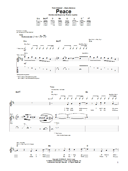 Produktgalerie: Seite 1 von 1 Peace, Weezer, Gitarre