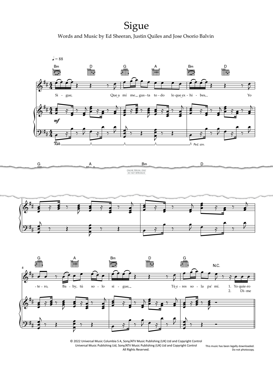 Produktgalerie: Seite 1 von 1 Sigue, Ed Sheeran, Gesang, Gitarre, Klavier