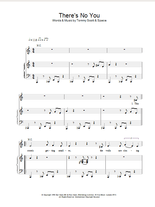 Produktgalerie: Seite 1 von 1 There's No You, Space, Gesang, Gitarre, Klavier