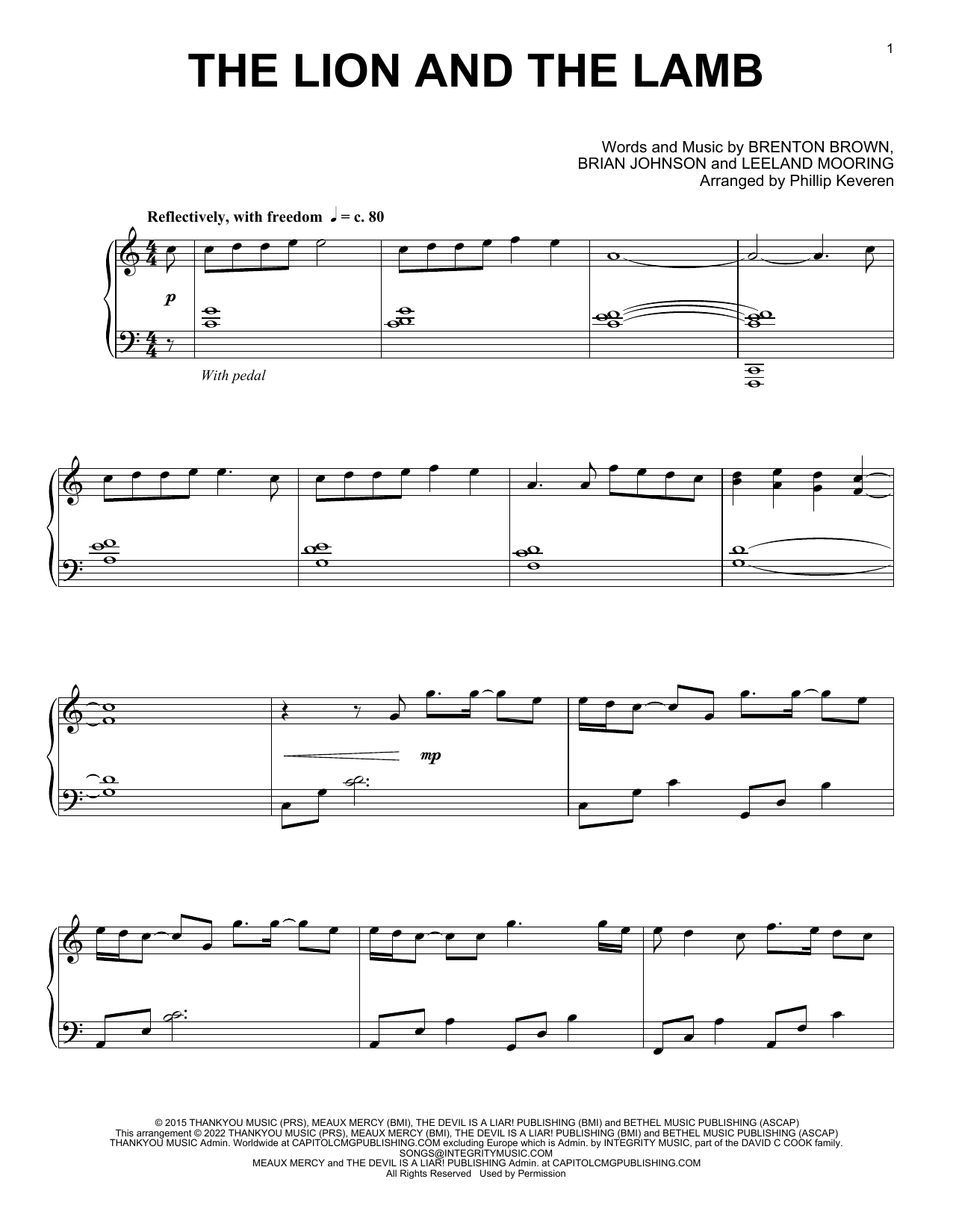 Product picture to: The Lion And The Lamb (arr. Phillip Keveren)