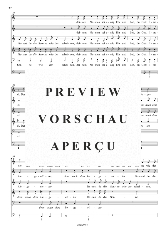 gallery: Gott, du Gott Israel , , (Gemischter Chor)