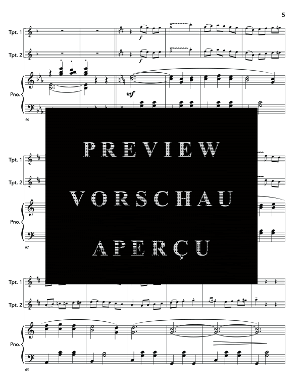 Produktgalerie: Seite 9 von 11 Doble o Nada, , (Trio 2x Trompete in B und Klavier)