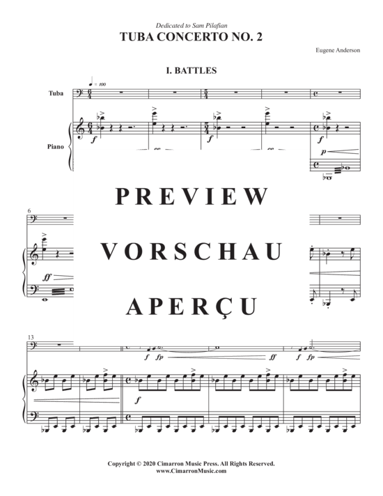 Product gallery: Page 3 of 21 Concerto No. 2 , , (tuba + piano)