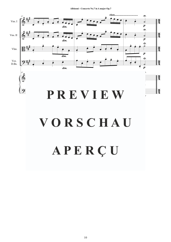 Product gallery: Page 11 of 11 Concerto No.7 in A-Dur Op.7, , String Ensemble and Harpsichord