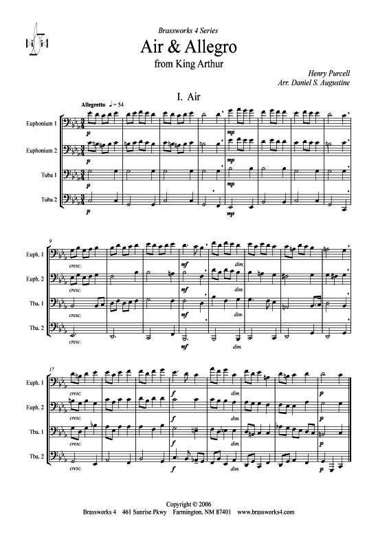 Product picture to: Air u. Allegro Henry Purcell (aus: King Arthur)