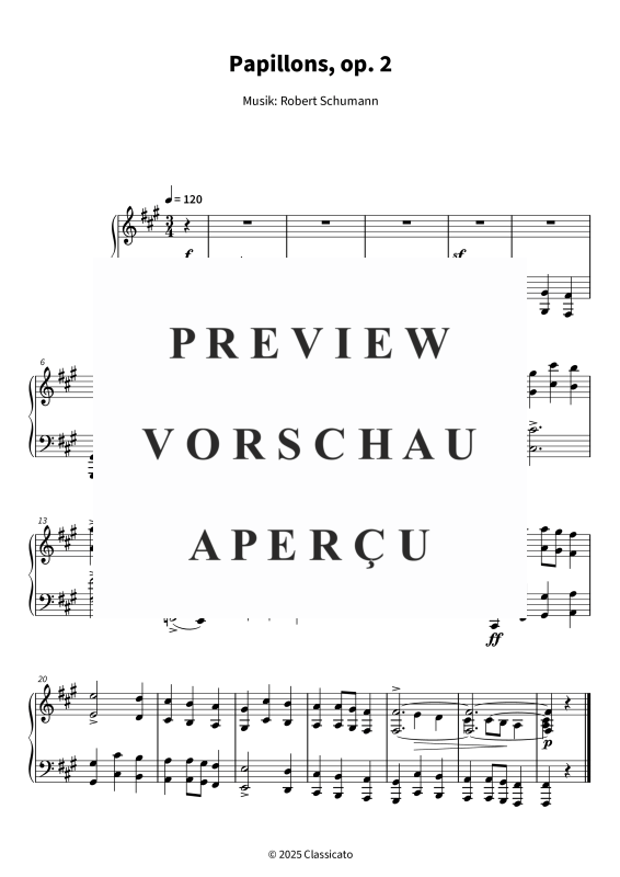 gallery: Papillons, , (piano solo)