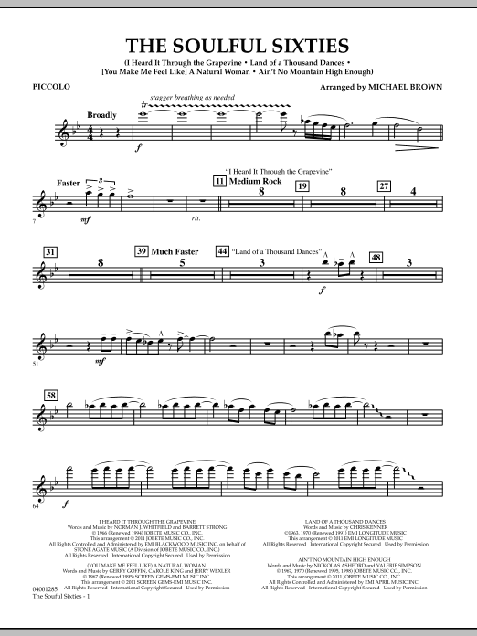 Produktbild zu: The Soulful Sixties - Piccolo