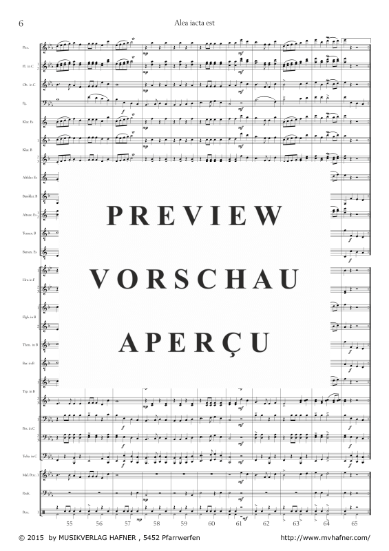 Product gallery: Page 11 of 11 Alea iacta est, , (large wind orchestra)