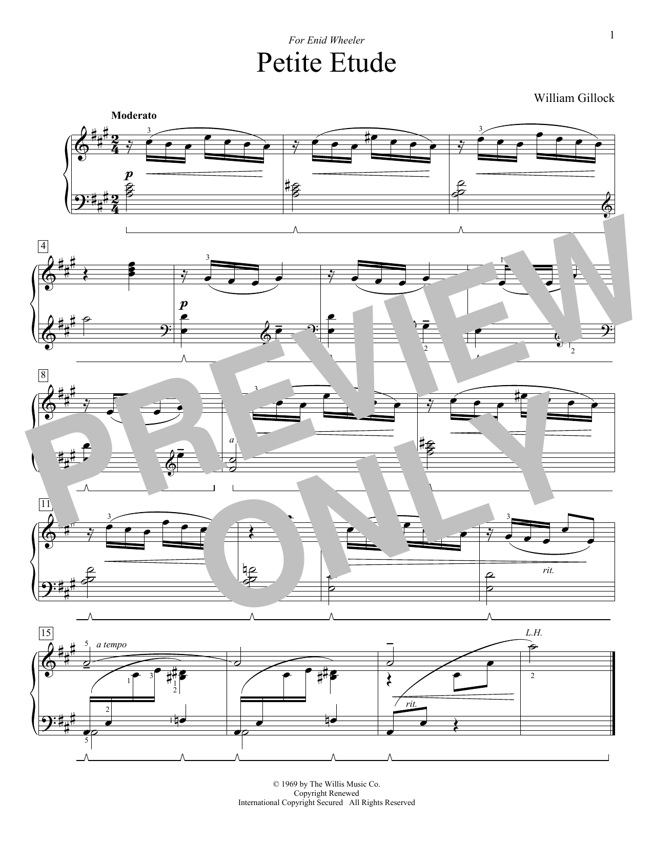 Produktgalerie: Seite 1 von 1 Petite Etude, William Gillock, Klavier