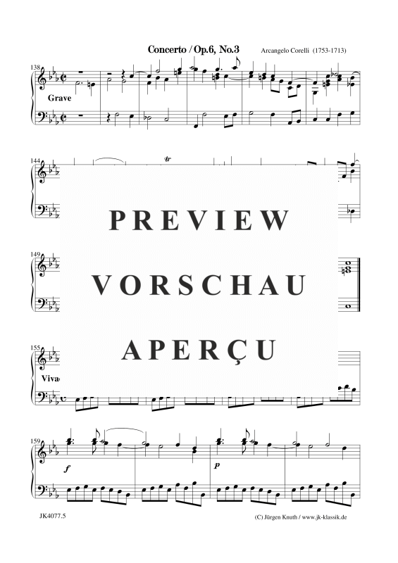gallery: Concerto Op. 6. No. 3, , Klavier/Cembalo Solo