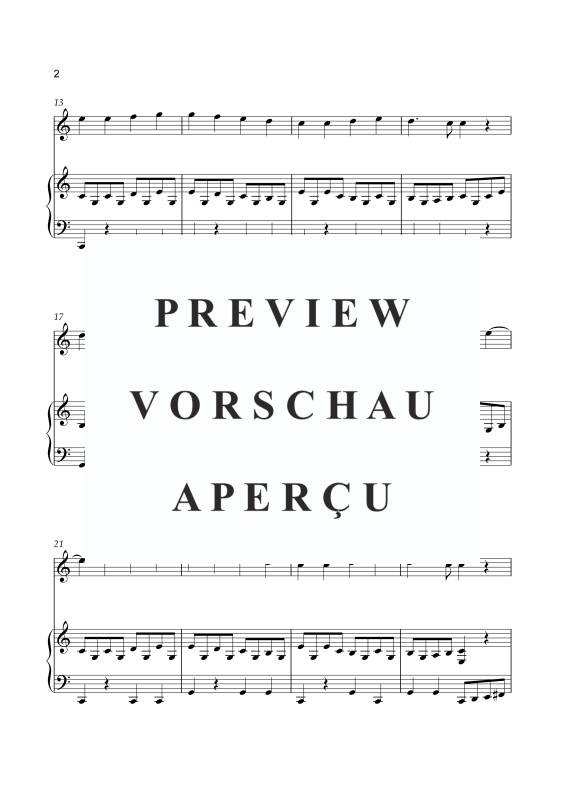 Produktgalerie: Seite 3 von 8 Europahymne - Ode an die Freude, , Alt Blockflöte und Klavier