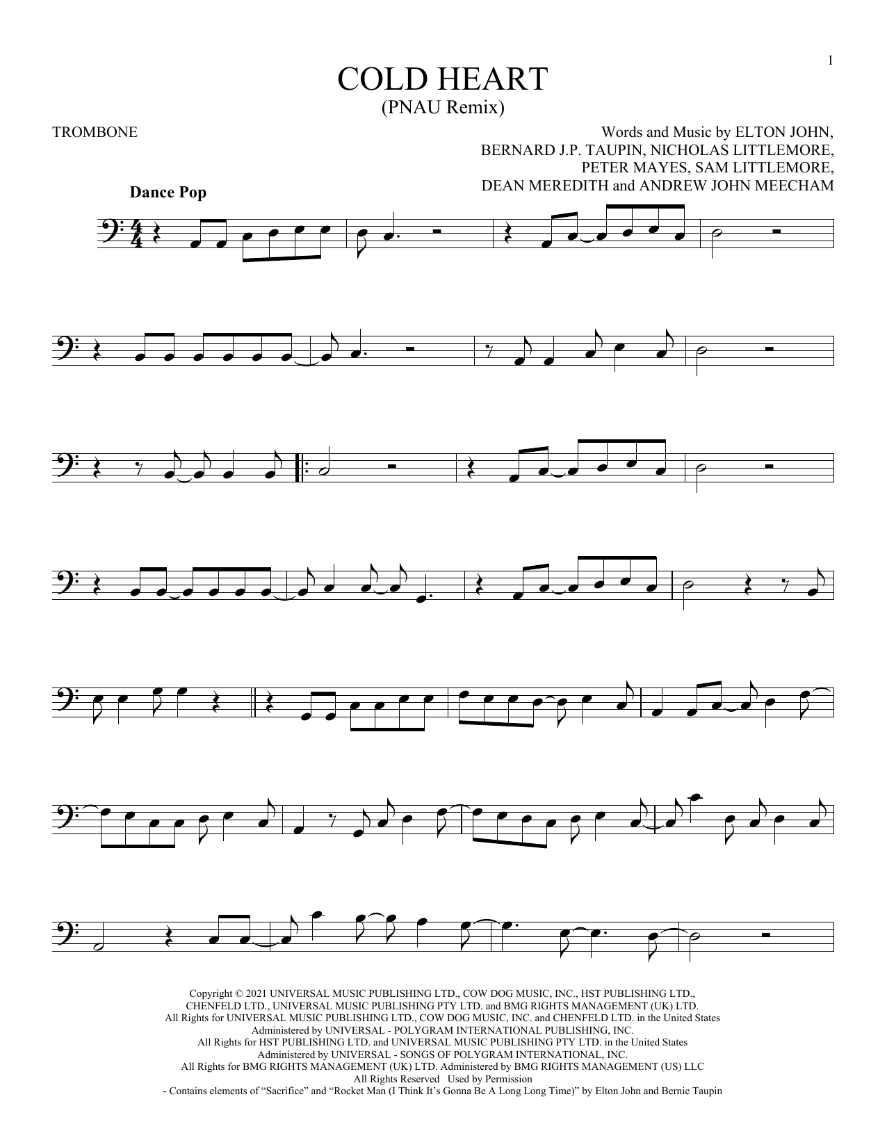 Product gallery: Page 1 of 1 Cold Heart (PNAU Remix), Elton John & Dua Lipa