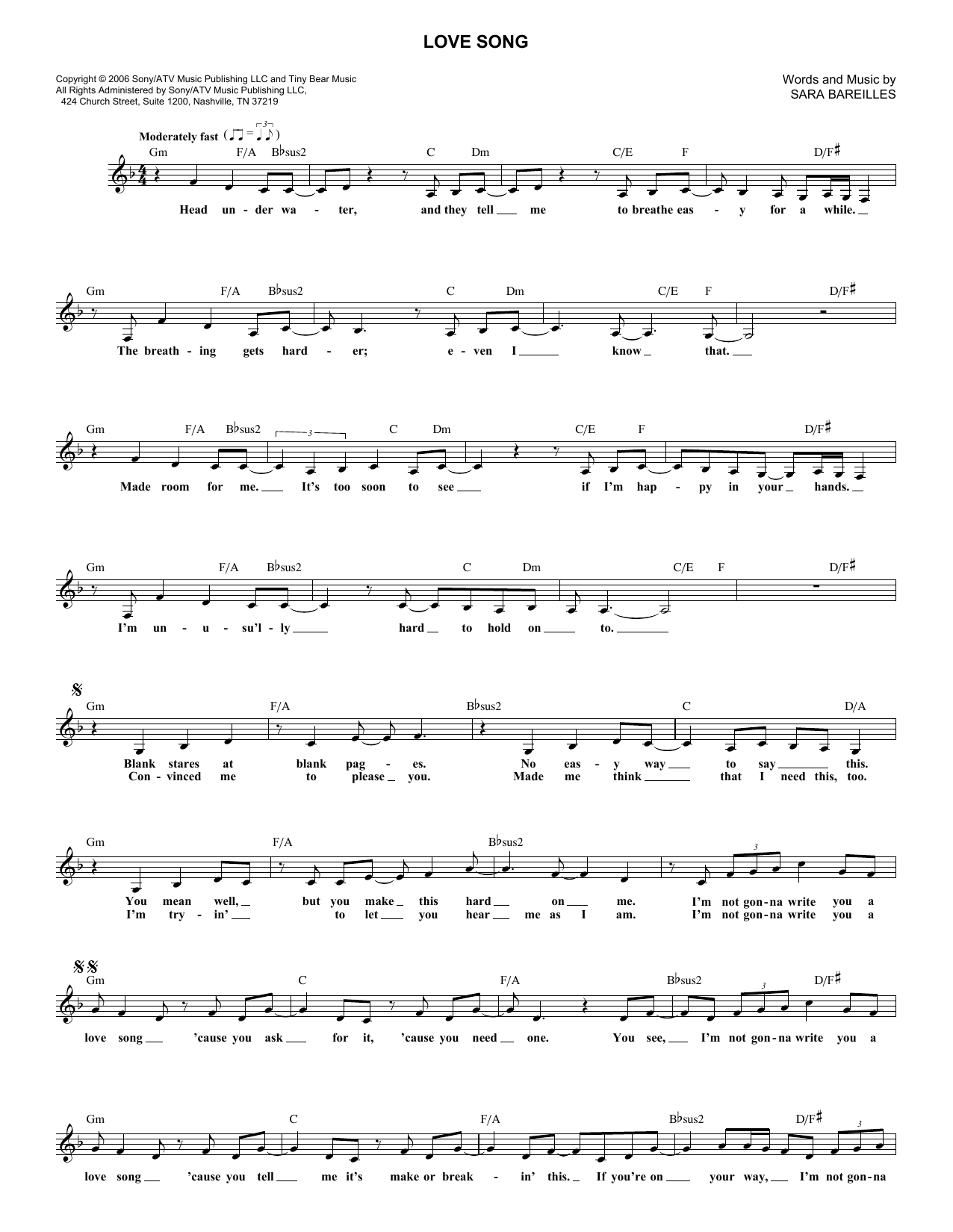 Produktbild zu: Love Song