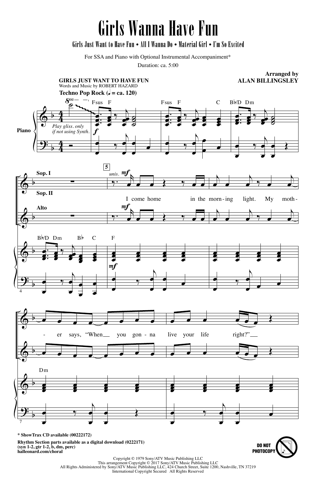Produktgalerie: Seite 1 von 1 Girls Wanna Have Fun (Medley), Alan Billingsley, Chor