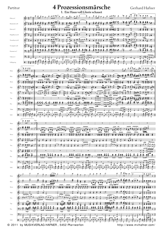 Product gallery: Page 1 of 11 4 Prozessionsmärsche, , (large wind orchestra)