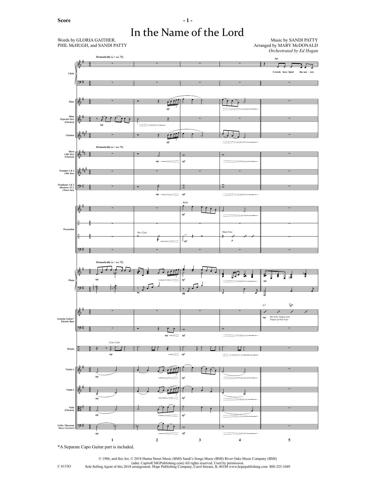 Product picture to: In The Name Of The Lord - Full Score
