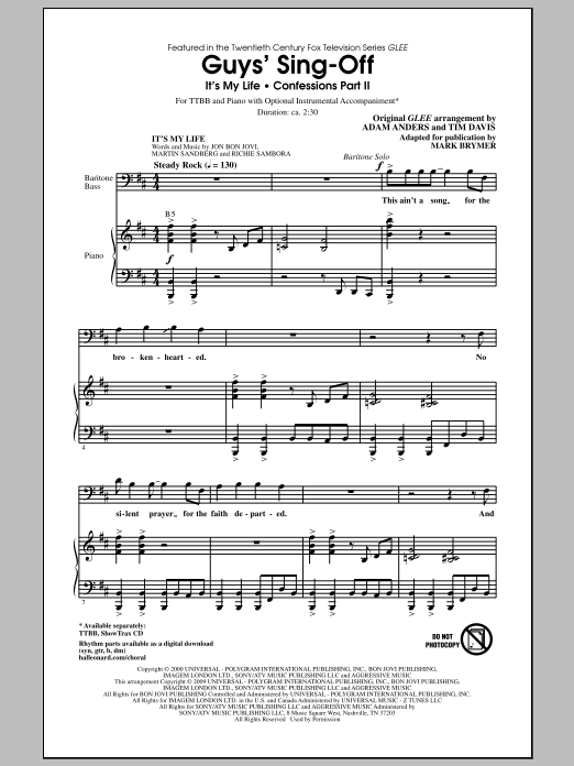 Product picture to: Guys' Sing-Off (from Glee)
