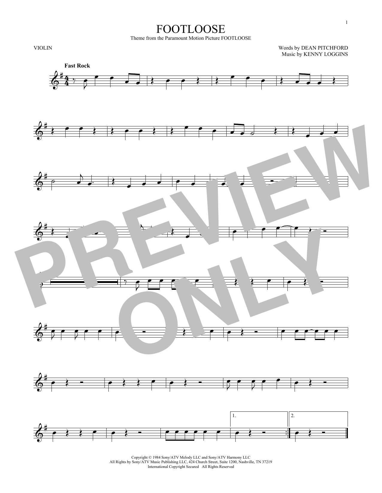 Product gallery: Page 1 of 1 Footloose, Kenny Loggins