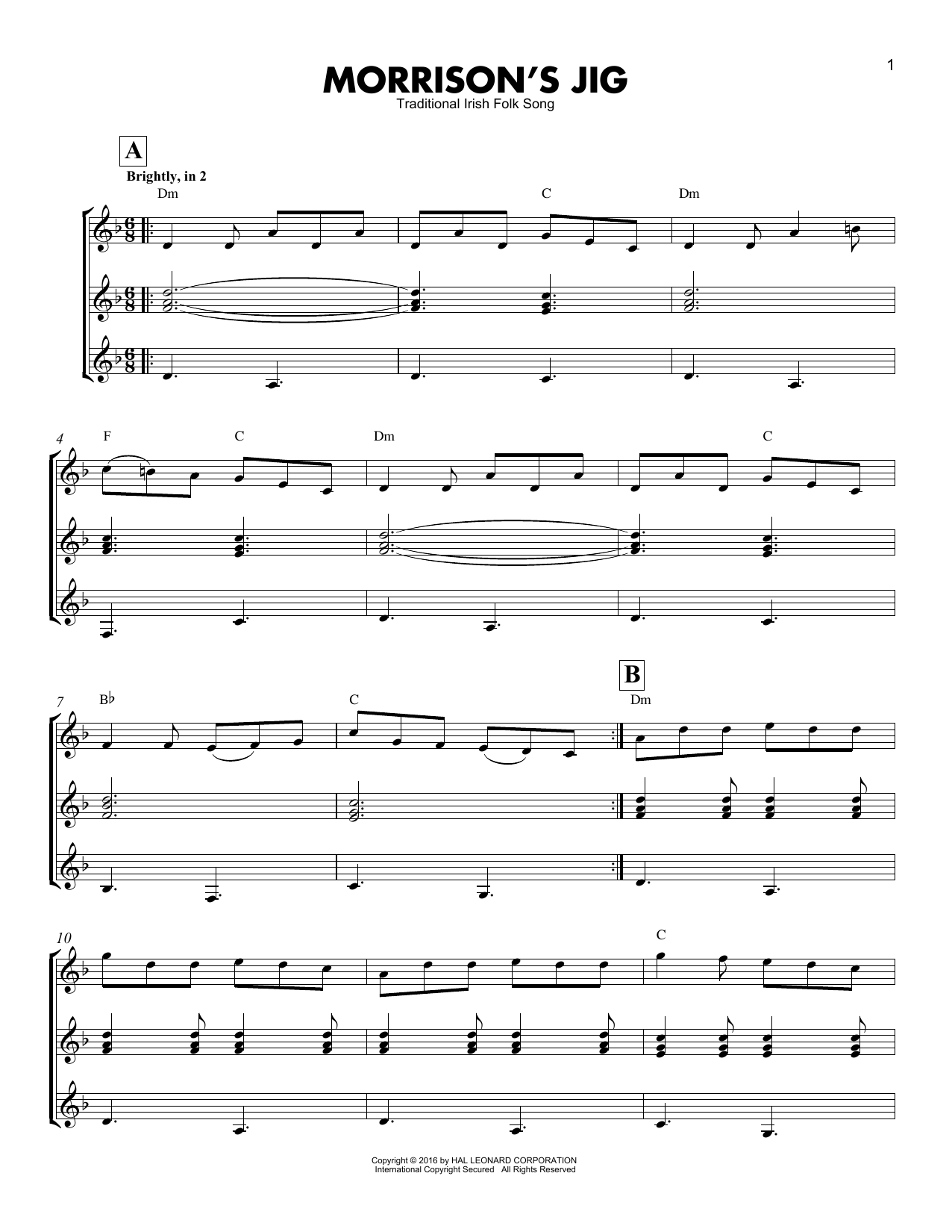 Produktgalerie: Seite 1 von 1 Morrison's Jig, Traditional Irish Folk Song, Gitarre