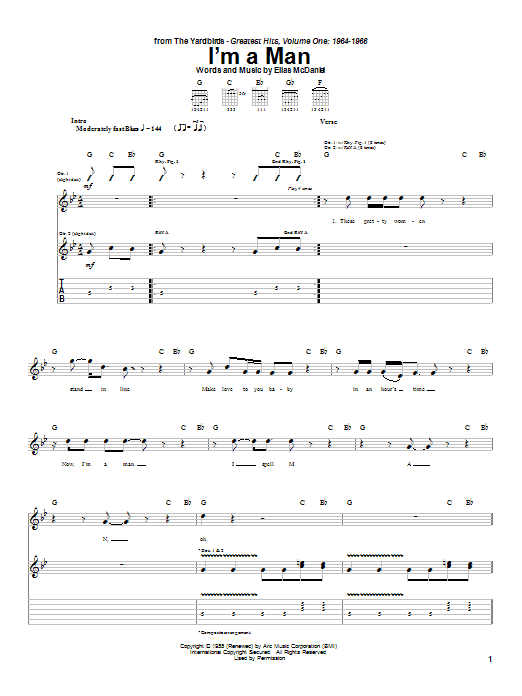 Product gallery: Page 1 of 1 I'm A Man, The Yardbirds