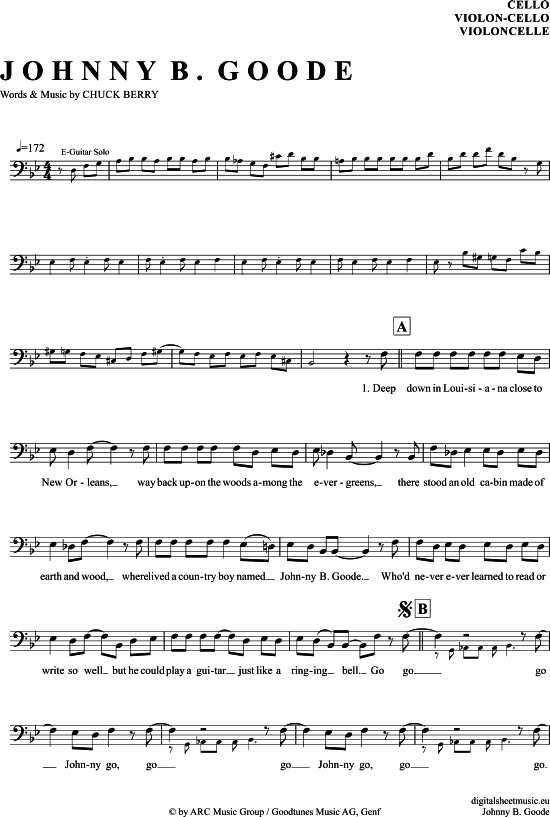 Produktgalerie: Seite 1 von 4 Johnny B. Goode , Berry, Chuck, (Violon-Cello)