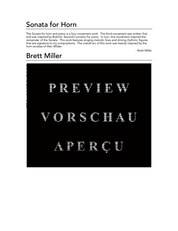 Produktgalerie: Seite 4 von 11 Sonata, , (Horn in F und Klavier)