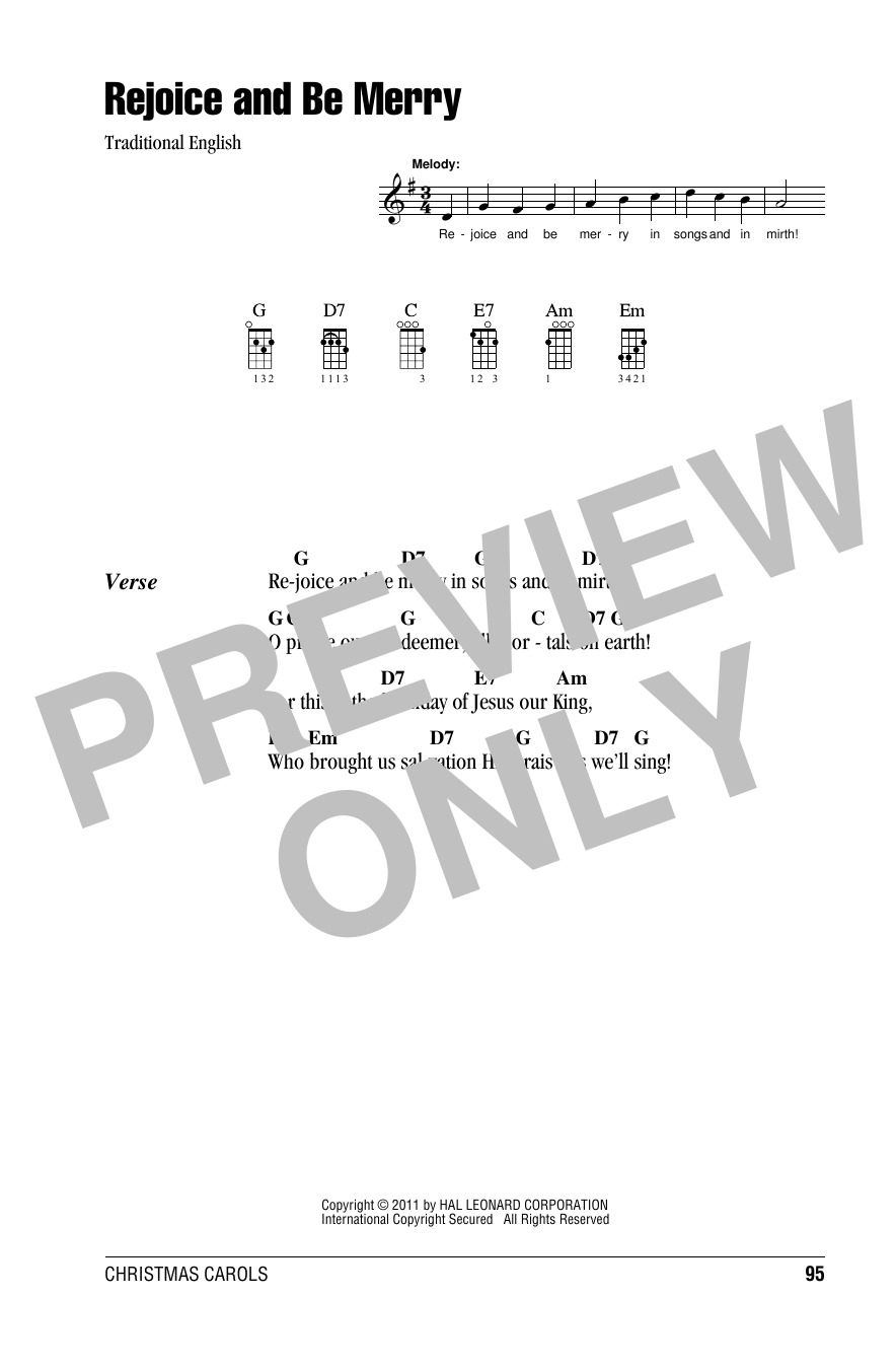 Product gallery: Page 1 of 1 Rejoice And Be Merry, Traditional English Carol