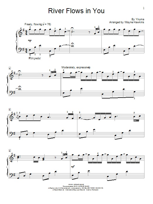 Produktgalerie: Seite 1 von 1 River Flows In You (arr. Wayne Hawkins), Yiruma, Klavier