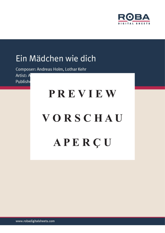 Product gallery: Page 2 of 4 Ein Mädchen wie dich , , Piano and Voice