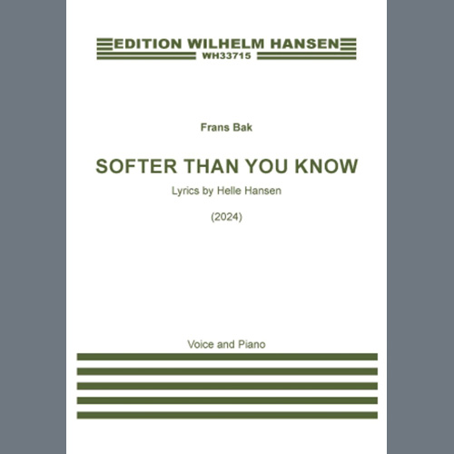 cover: Softer Than You Know, Frans Bak
