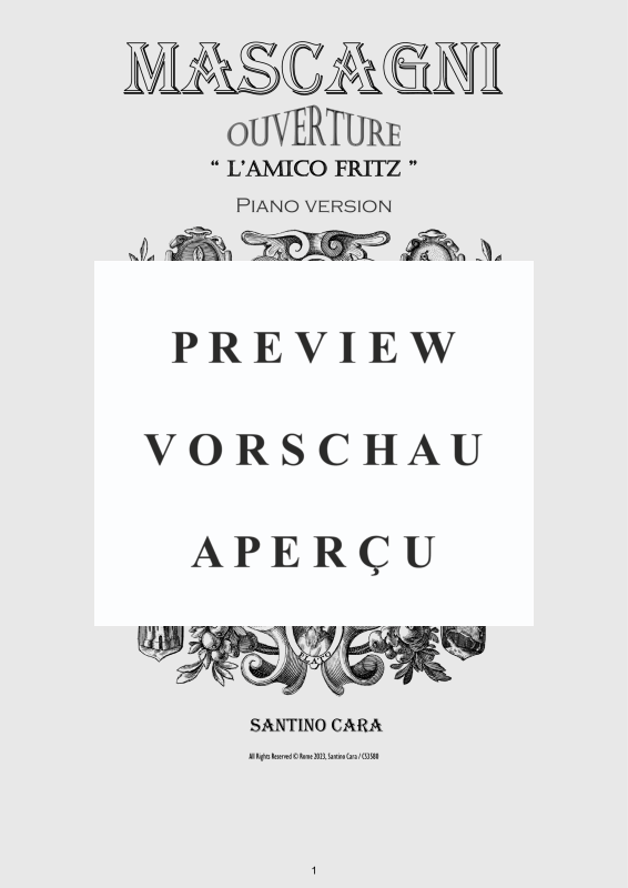 Product gallery: Page 2 of 8 Overture from L'amico Fritz, , Solo Piano