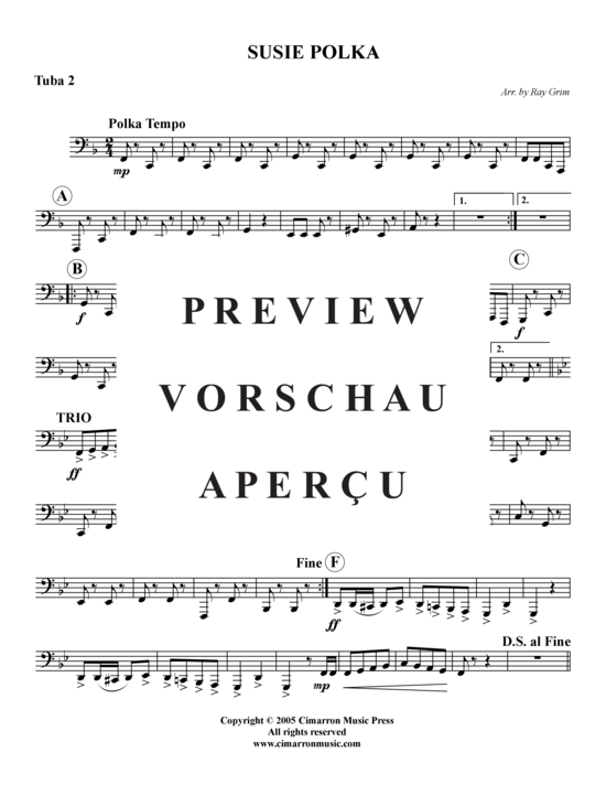 Product gallery: Page 9 of 9 Susie Polka , , (Tuba Quartet: 2x Baritone, 2xTuba)