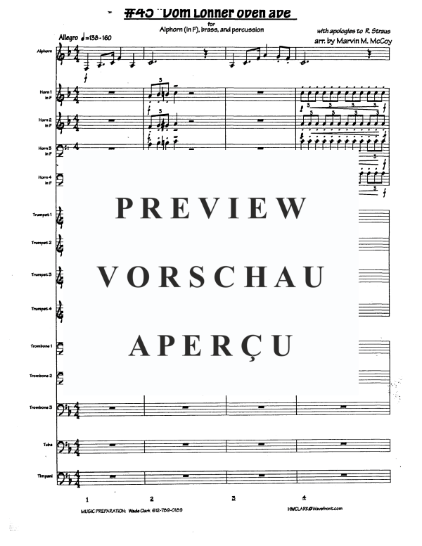 Produktgalerie: Seite 3 von 11 Dom Lohner Oben Abe, , Alphorn, Blechbläser Ensemble und Schlagwerk
