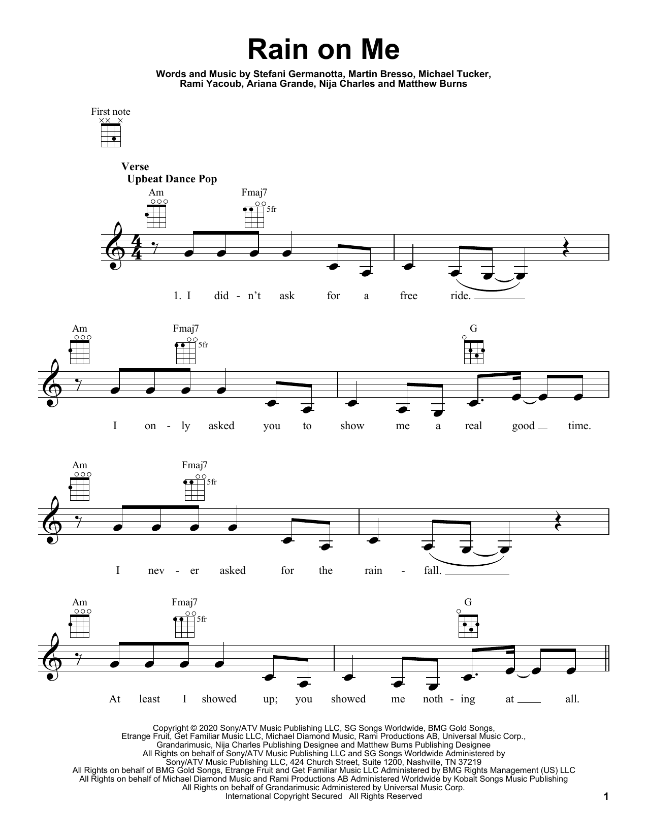 Product gallery: Page 1 of 1 Rain On Me, Lady Gaga & Ariana Grande