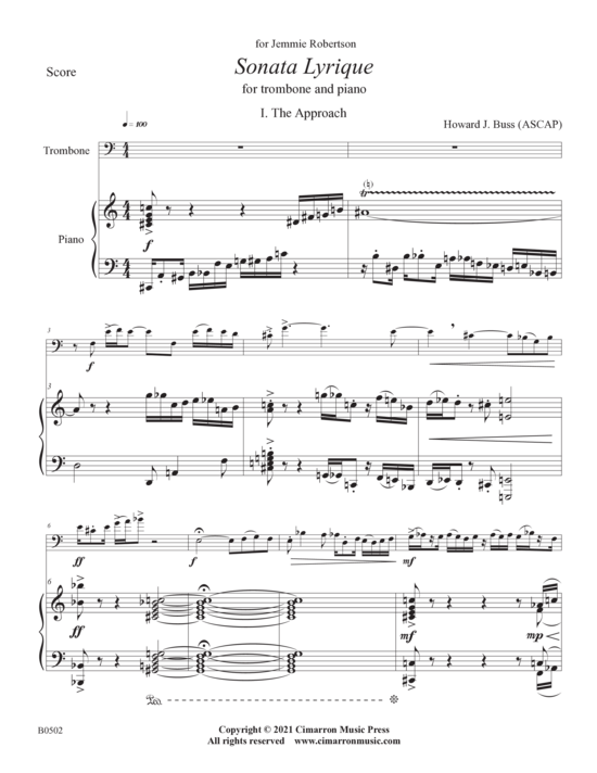 Product picture to: Sonata Lyrique Howard J. Buss