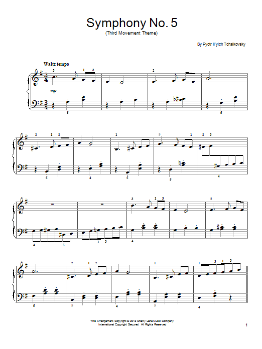 Produktbild zu: Symphony No. 5 In E Minor, Op. 64, Third Movement ("Waltz") Excerpt