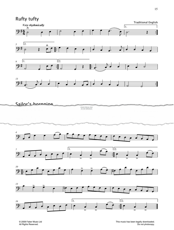 Produktgalerie: Seite 1 von 1 Sailor's Hornpipe, English Traditional, Violoncello