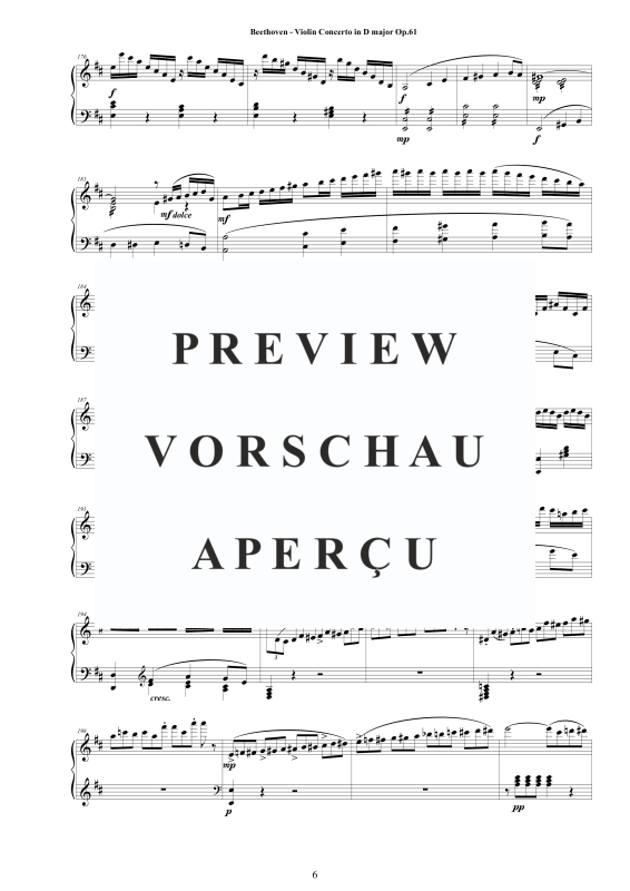 Produktgalerie: Seite 7 von 11 Violin Concerto in D major Op.61 - Piano Version, , Klavier Solo