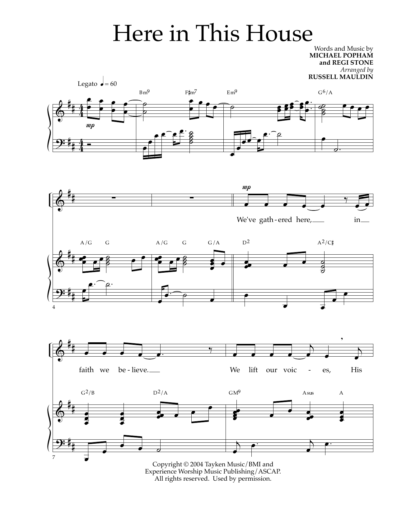 Product picture to: Here In This House (arr. Russell Mauldin)