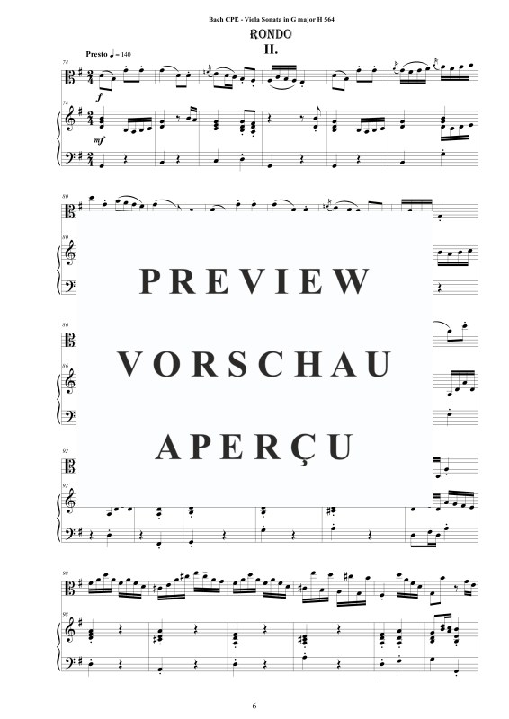 Product gallery: Page 7 of 11 Viola Sonata in G-Dur H564, , Viola and Piano/Harpsichord