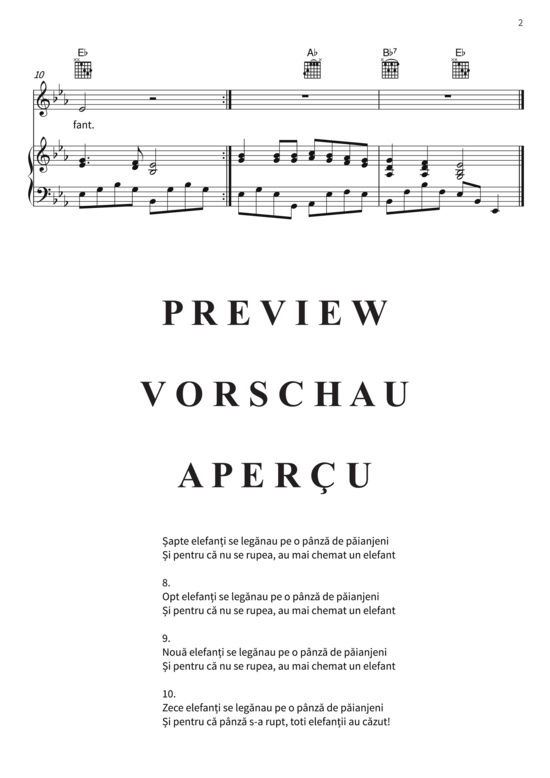 Produktgalerie: Seite 5 von 5 Un Elefant Se Legana, , (Gesang + Klavier, Gitarre)