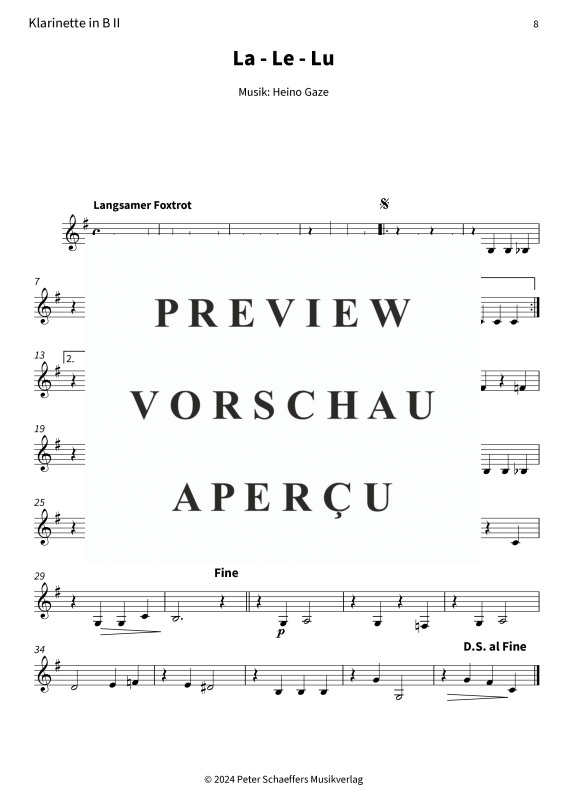 Product gallery: Page 10 of 11 La - Le - Lu, Heinz Rühmann, (Woodwind Quartet)