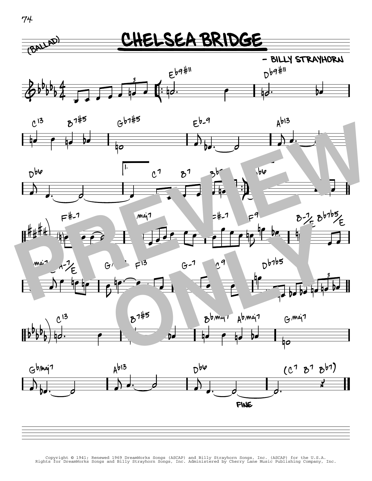 Produktgalerie: Seite 1 von 1 Chelsea Bridge [Reharmonized version] (arr. Jack Grassel), Billy Strayhorn