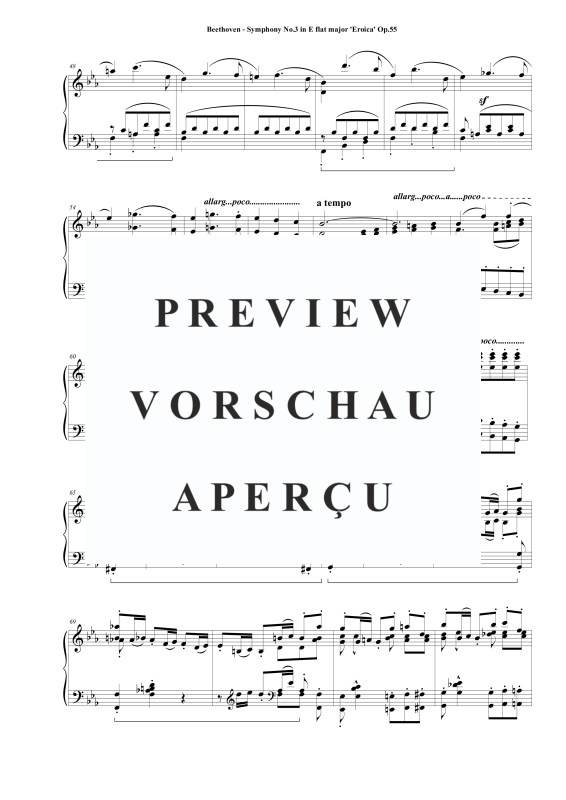 Produktgalerie: Seite 4 von 11 Symphony No.3 in E flat major ´Eroica´ Op.55 - Piano Version (Arr.Liszt), , Klavier Solo