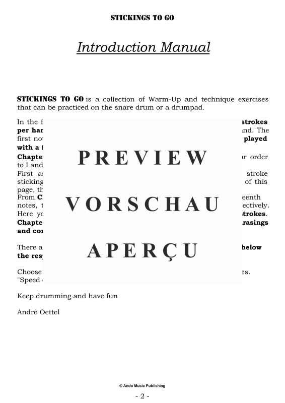 gallery: Stickings to go - Warm-up for Drums, , Percussion