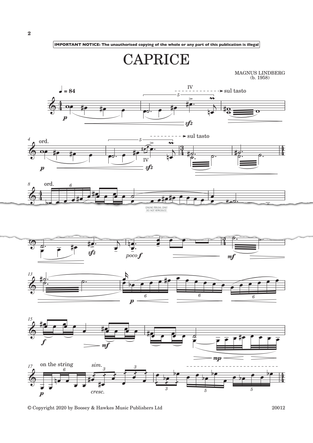 Produktgalerie: Seite 1 von 1 Caprice, Magnus Lindberg, Violine